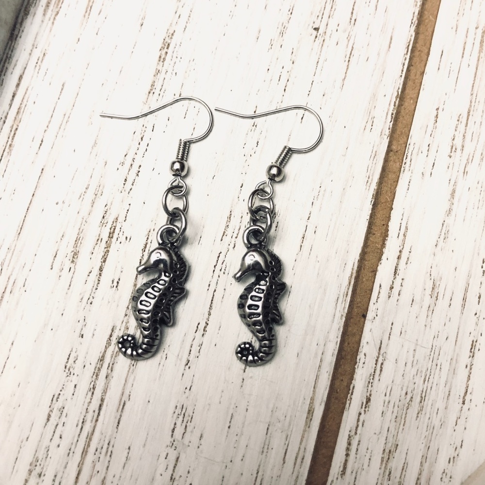 Silver Seahorse Earrings |  Pick Any 3 for $25
